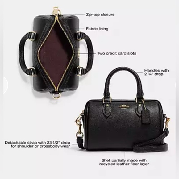 Coach mini Rowan 
New
Black with gold hardware - Picture 15 of 16